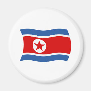 Imán de la bandera de Corea del Norte