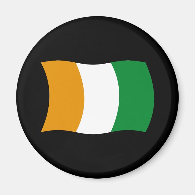 imán de la bandera de Costa de Marfil (Frente)