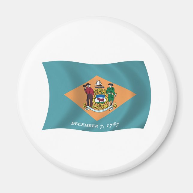 Imán de la bandera de Delaware (Frente)