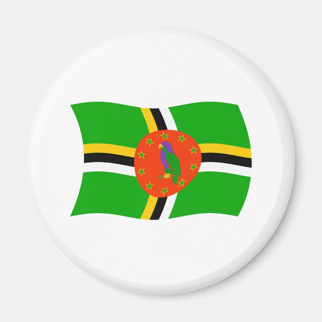 Imán de la bandera de Dominica (Frente)