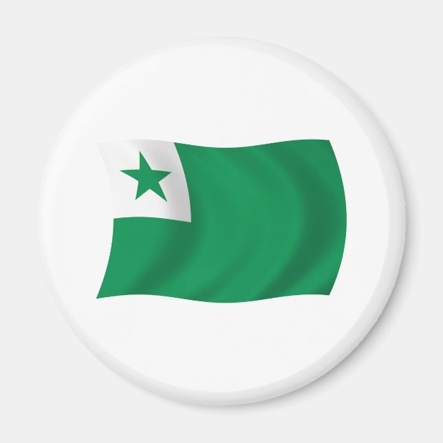 Imán de la Bandera de Esperanto (Frente)