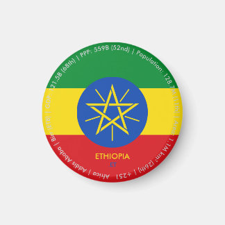 Imán de la bandera de Etiopía