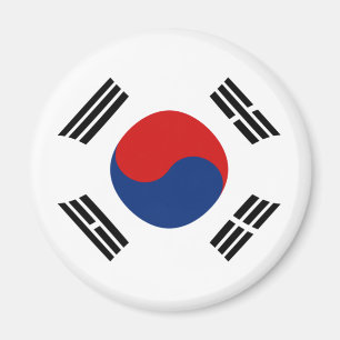 Imán de la bandera de Fisheye de la Corea del Sur