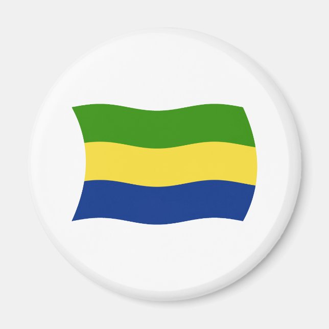 Imán de la bandera de Gabón (Frente)