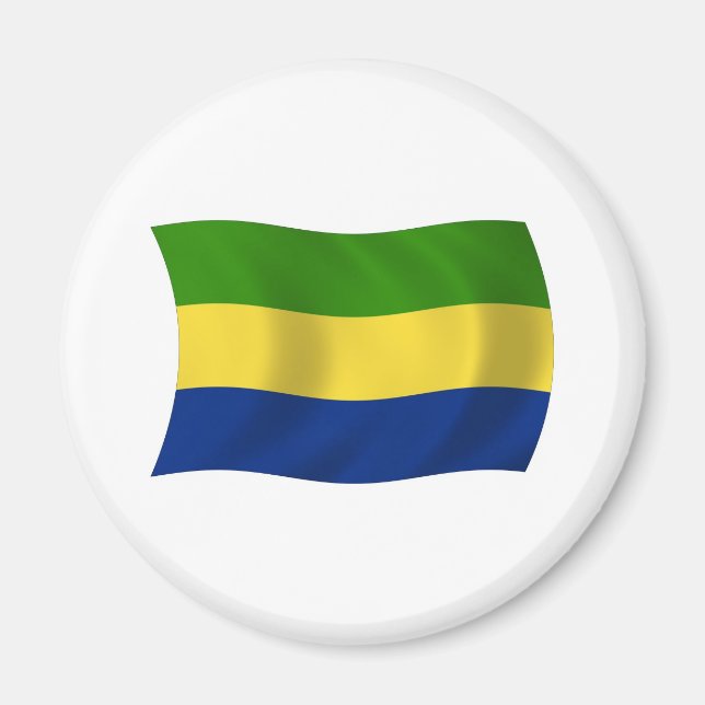 Imán de la bandera de Gabón (Frente)
