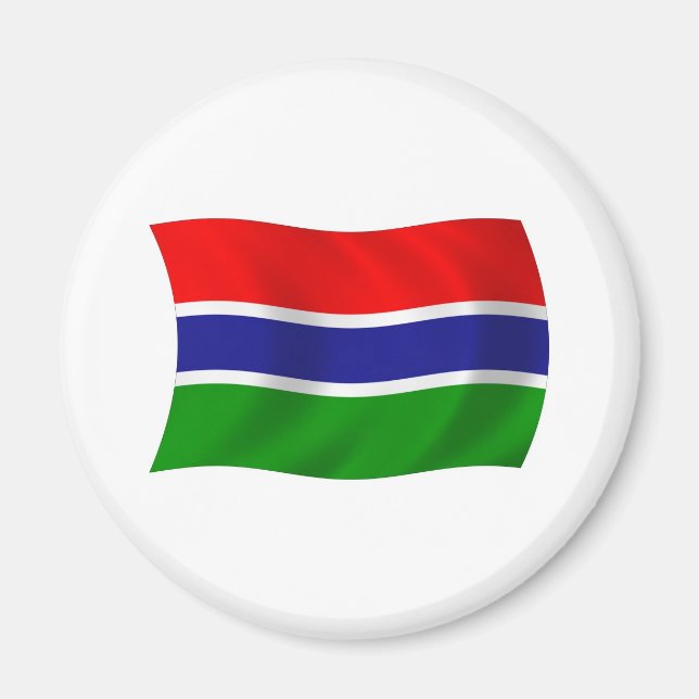 Imán de la bandera de Gambia (Frente)
