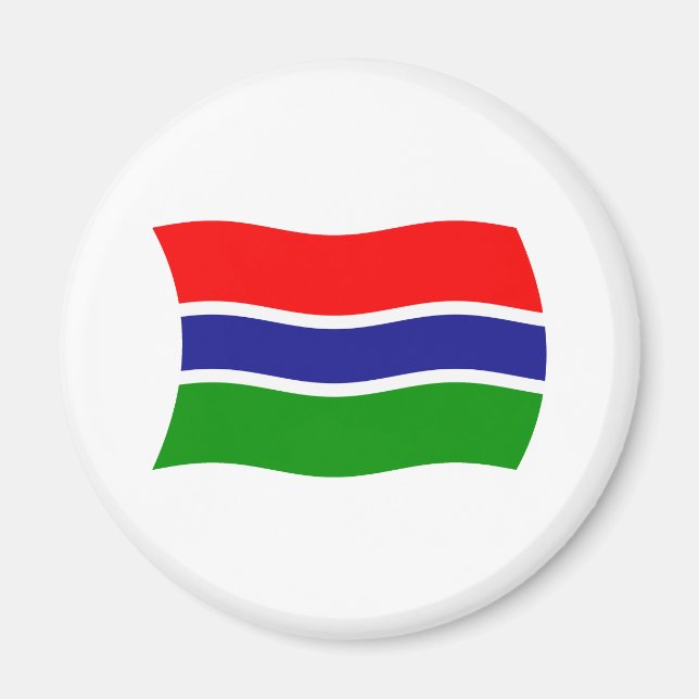 Imán de la bandera de Gambia (Frente)