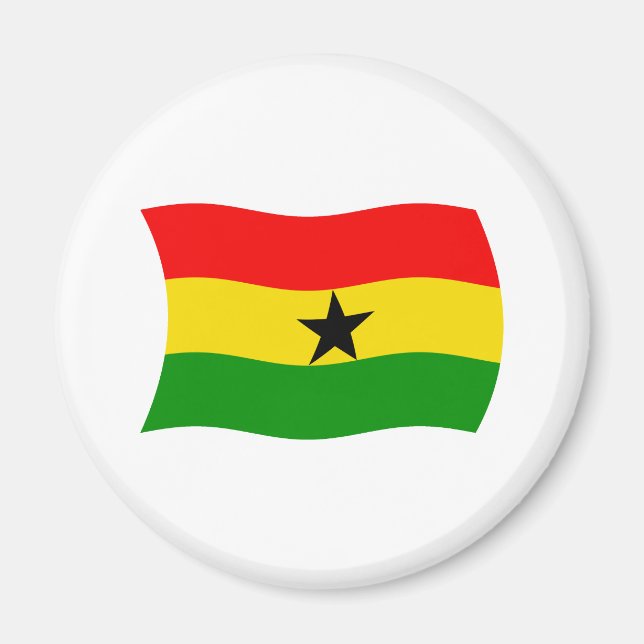 Imán de la bandera de Ghana (Frente)