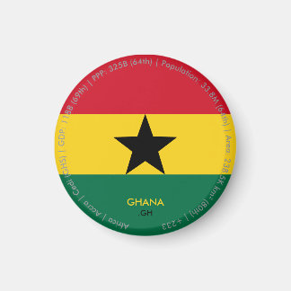 Imán de la bandera de Ghana