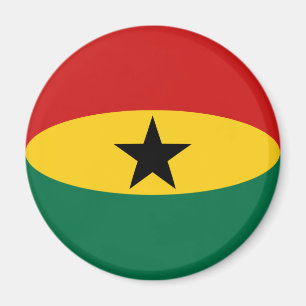 Imán de la bandera de Ghana Fisheye
