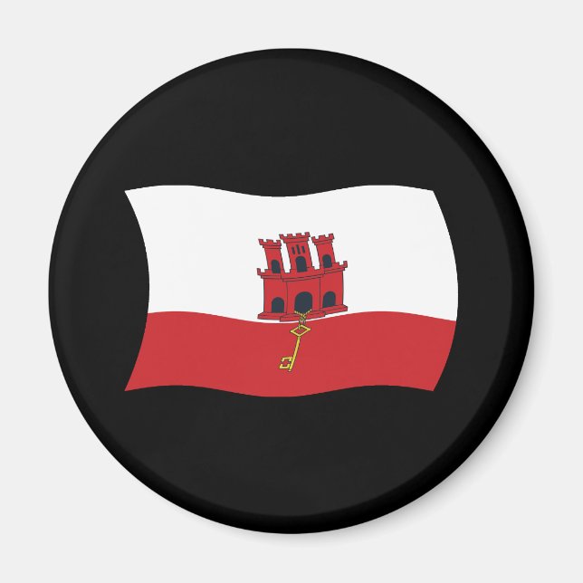 Imán de la bandera de Gibraltar (Frente)