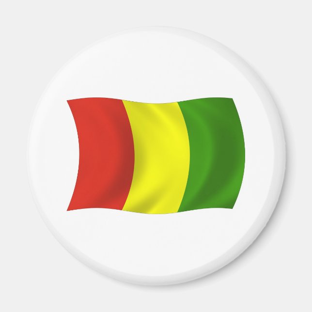 Imán de la bandera de Guinea (Frente)