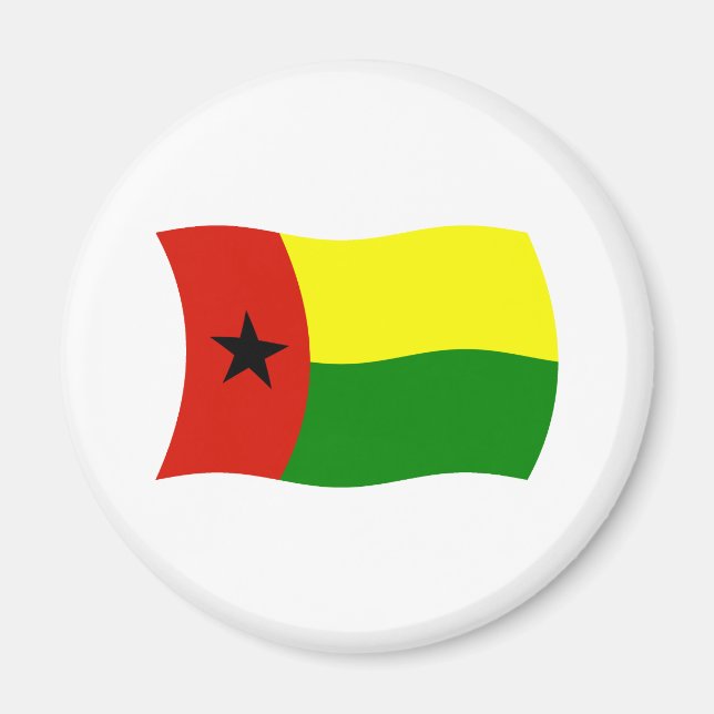 Imán de la Bandera de Guinea Bissau (Frente)