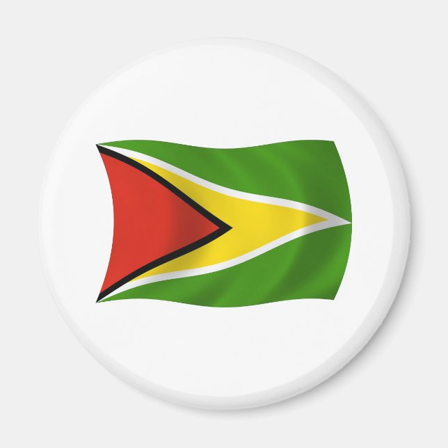 Imán de la bandera de Guyana (Frente)