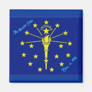 Imán de la bandera de Indiana