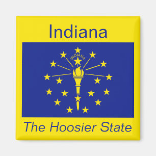Imán de la bandera de Indiana