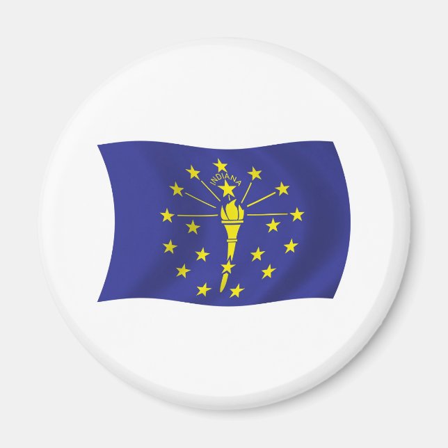 Imán de la bandera de Indiana (Frente)