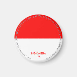 Imán de la bandera de Indonesia