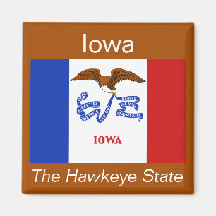 Imán de la bandera de Iowa