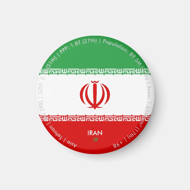 Imán de la bandera de Irán (Frente)