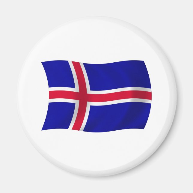Imán de la bandera de Islandia (Frente)