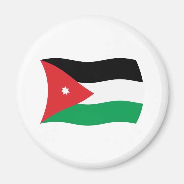 Imán de la bandera de Jordania (Frente)