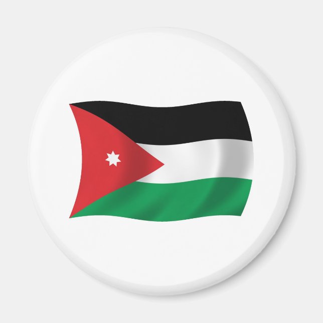 Imán de la bandera de Jordania (Frente)