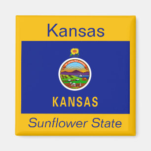 Imán de la bandera de Kansas
