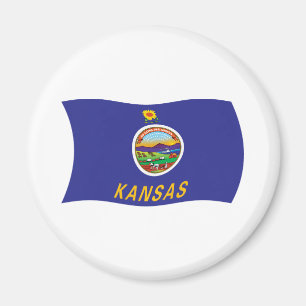 Imán de la bandera de Kansas