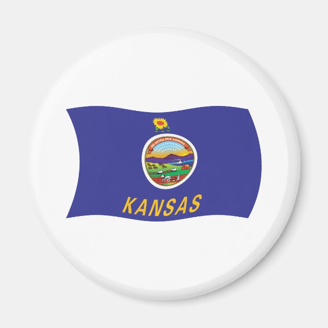 Imán de la bandera de Kansas (Frente)