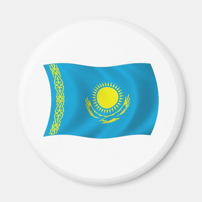 Imán de la bandera de Kazajistán (Frente)
