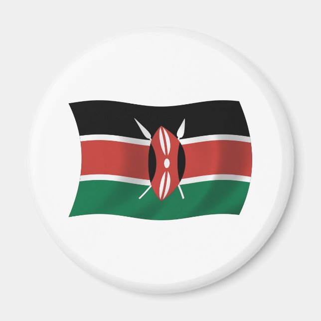 Imán de la bandera de Kenia (Frente)