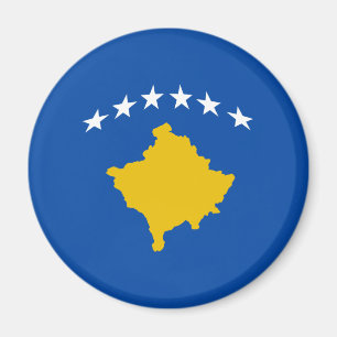 Imán de la bandera de Kosovo Fisheye