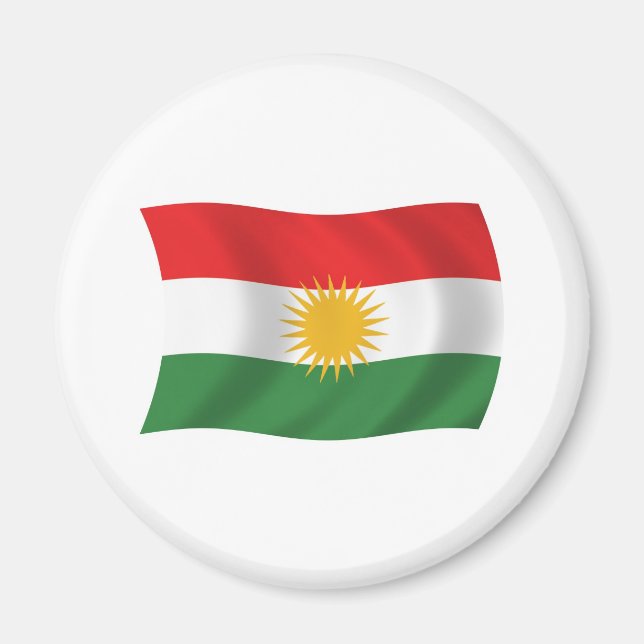 Imán de la bandera de Kurdistán (Frente)