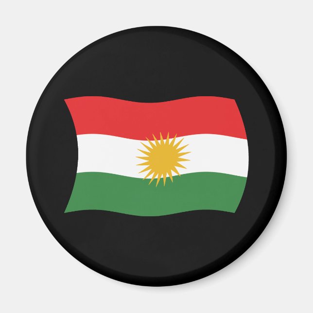 Imán de la bandera de Kurdistán (Frente)