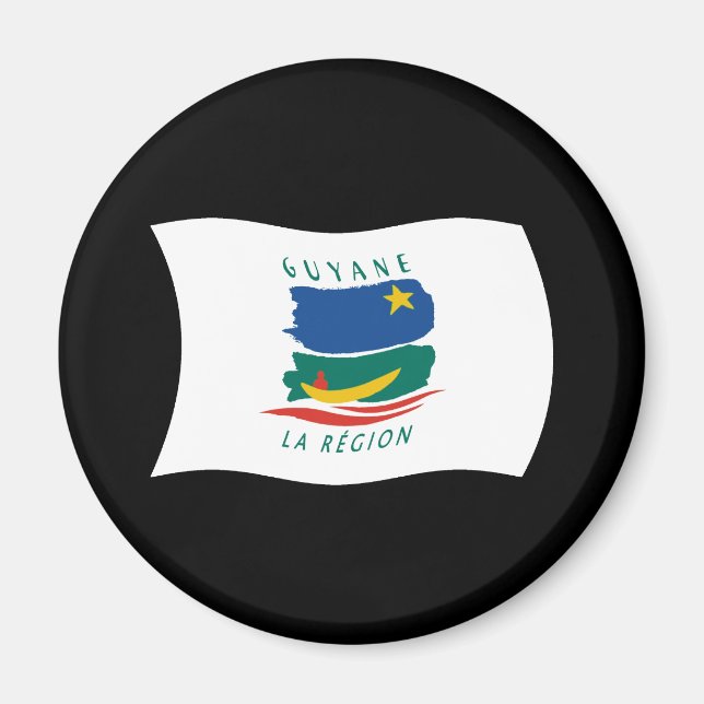 Imán de la bandera de la Guayana Francesa (Frente)