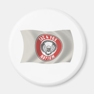 Imán de la bandera de la Nación Sac & Fox (Oklahom