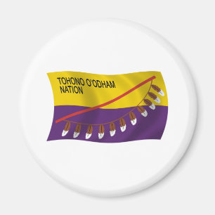 Imán de la bandera de la Nación Tohono O'odham