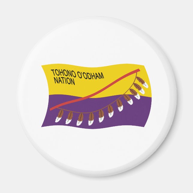 Imán de la bandera de la Nación Tohono O'odham (Frente)