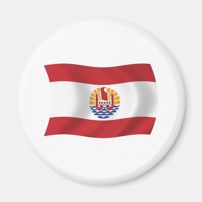 Imán de la bandera de la Polinesia Francesa (Frente)