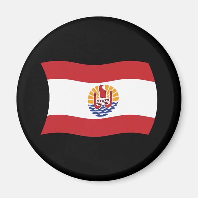 Imán de la bandera de la Polinesia Francesa (Frente)