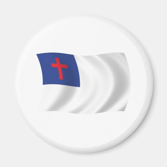 Imán de la bandera de la religión cristiana (Frente)