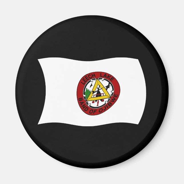Imán de la bandera de la reserva de Leech Lake (Frente)
