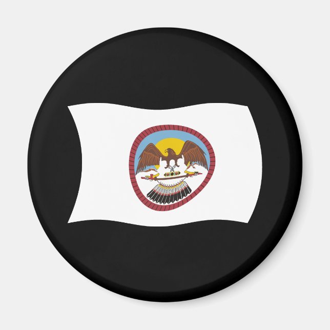 Imán de la bandera de la tribu Ute (Frente)