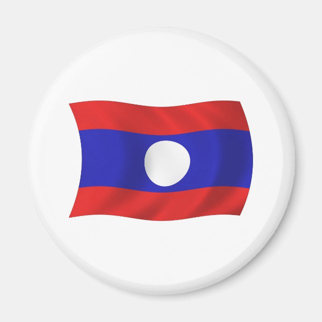 Imán de la bandera de Laos (Frente)