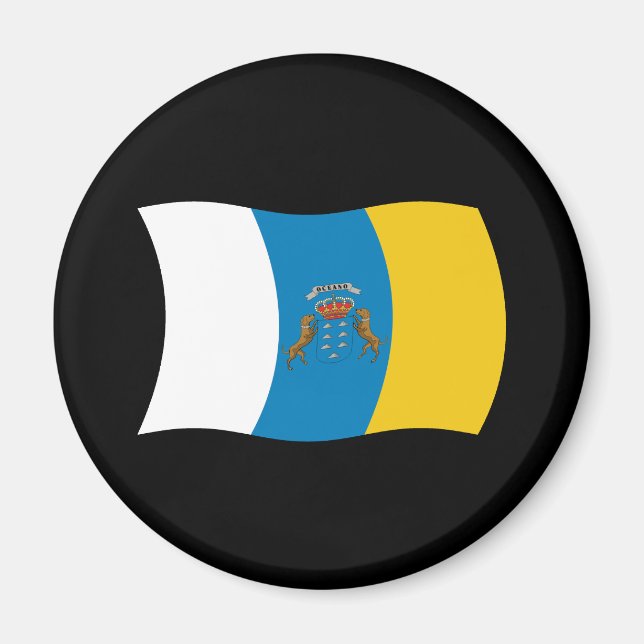 Imán de la bandera de las Islas Canarias (Frente)