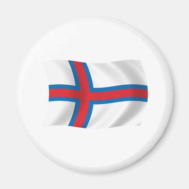 Imán de la bandera de las Islas Feroe (Frente)