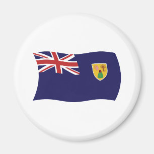 Imán de la bandera de las Islas Turcas y Caicos