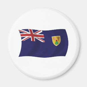 Imán de la bandera de las Islas Turcas y Caicos