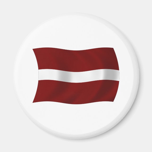 Imán de la bandera de Letonia (Frente)